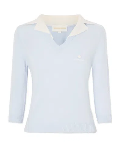 Shushu-tong Ribbed Wool Knit Sweater In Blue