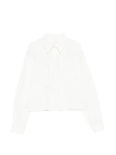 Shushu-tong Ruffled Lace-trim Shirt In White