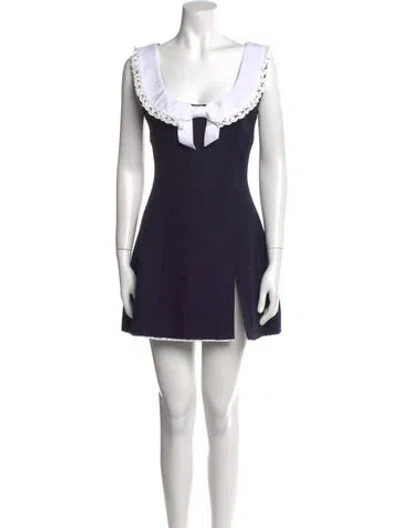 Pre-owned Shushu-tong Scoop Neck Mini Dress W/ Tags In Blue