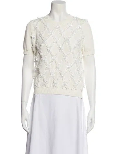Pre-owned Shushu-tong Scoop Neck Sweater In White