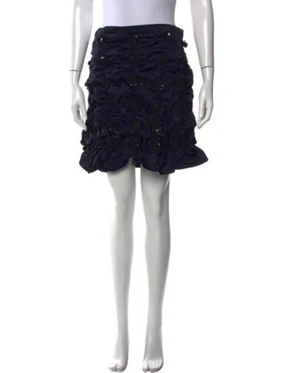 Pre-owned Shushu-tong Sequin Embellishments Mini Skirt In Blue