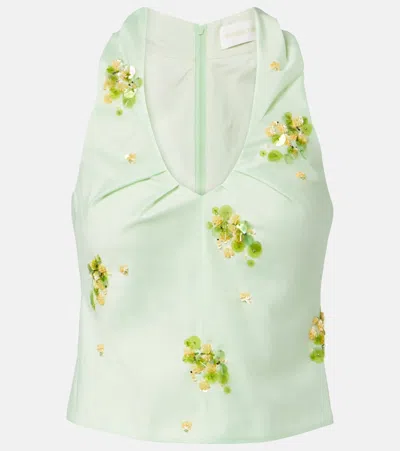 Shushu-tong Sequined Top In Green