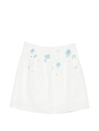 Shushu-tong Sequin-embellished Mini Skirt In White