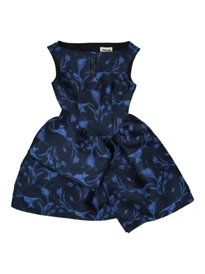 Shushu-tong Shushu Tong Asymmetric Panels Short Dress In Blue