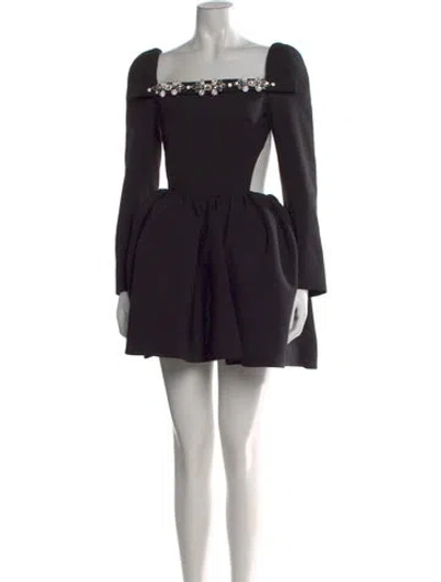 Pre-owned Shushu-tong Square Neckline Mini Dress In Black