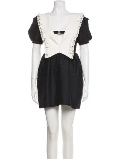 Pre-owned Shushu-tong Square Neckline Mini Dress In Multi