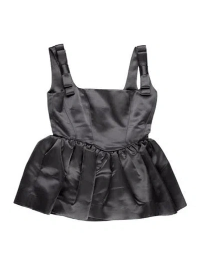 Pre-owned Shushu-tong Square Neckline Sleeveless Top In Grey