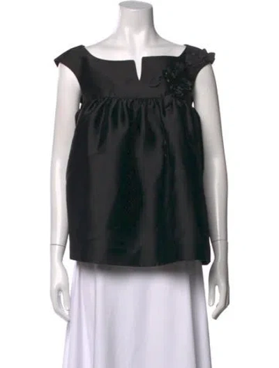 Pre-owned Shushu-tong Square Neckline Sleeveless Top W/ Tags In Black