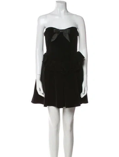Pre-owned Shushu-tong Strapless Mini Dress In Black