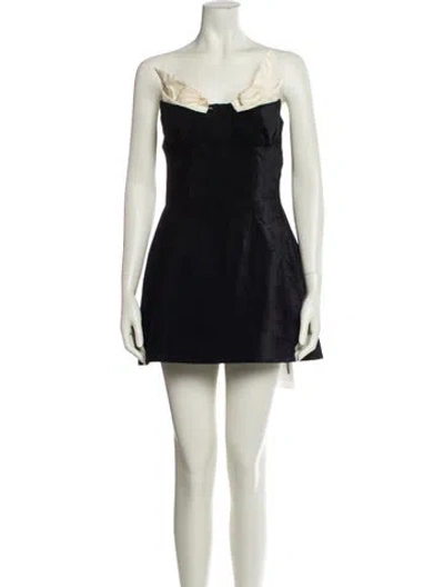Pre-owned Shushu-tong Strapless Mini Dress In Black