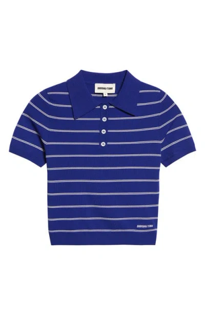 Shushu-tong Striped Polo Shirt In Blue