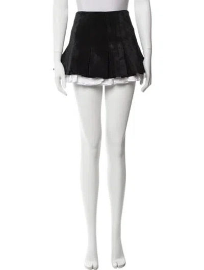 Pre-owned Shushu-tong Striped Mini Skirt In Black