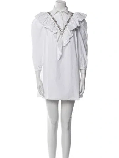 Pre-owned Shushu-tong Three-quarter Sleeve Tunic In White