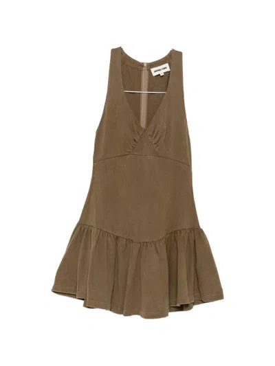 Shushu-tong V-neck Mini Dress In Brown