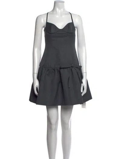Pre-owned Shushu-tong V-neck Mini Dress W/ Tags In Blue