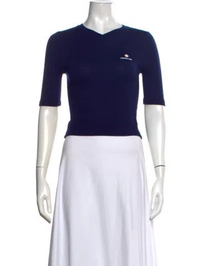 Pre-owned Shushu-tong V-neck Sweater In Blue