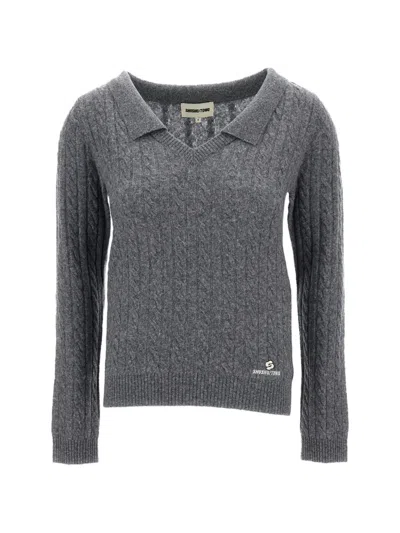 Shushu-tong V-neck Sweater In Gray
