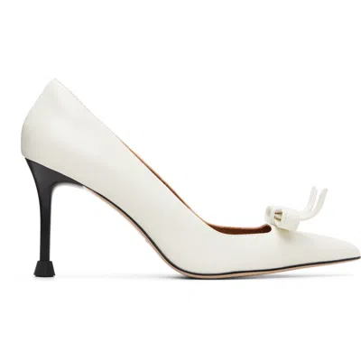 Shushu-tong White Pointed Toe Heels In White Wh100