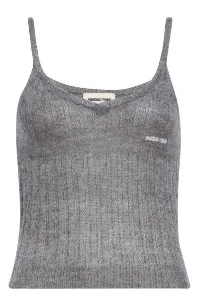 Shushu-tong Shushu/tong Wool & Mohair Blend Rib Sweater Camisole In Gray
