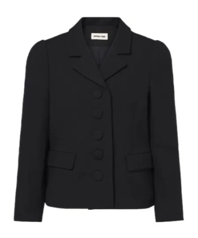 Shushu-tong Wool And Silk Jacket In Black