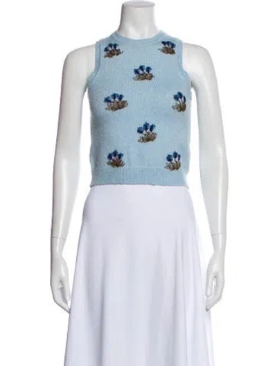 Pre-owned Shushu-tong Wool Floral Print Sweater In Multi