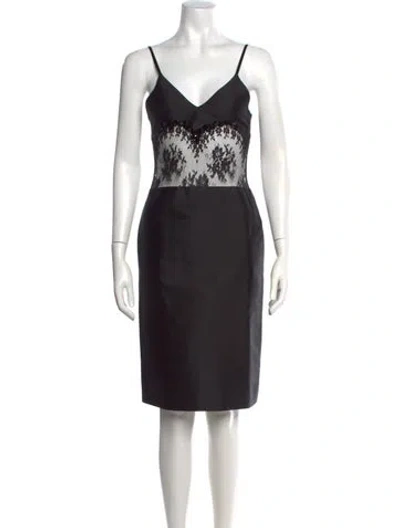 Pre-owned Shushu-tong Wool Knee-length Dress In Black