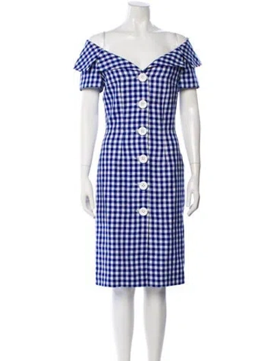 Pre-owned Shushu-tong Wool Knee-length Dress In Blue