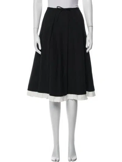 Pre-owned Shushu-tong Wool Midi Length Skirt In Black