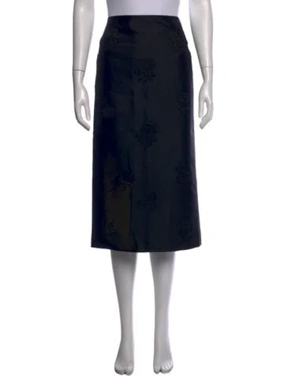 Pre-owned Shushu-tong Wool Midi Length Skirt In Black