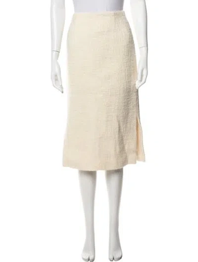 Pre-owned Shushu-tong Wool Midi Length Skirt In Neutrals