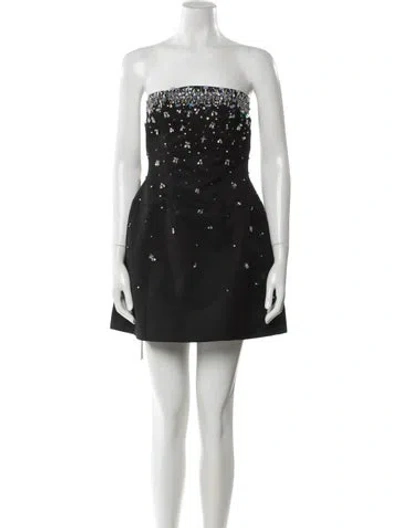Pre-owned Shushu-tong Wool Mini Dress In Black