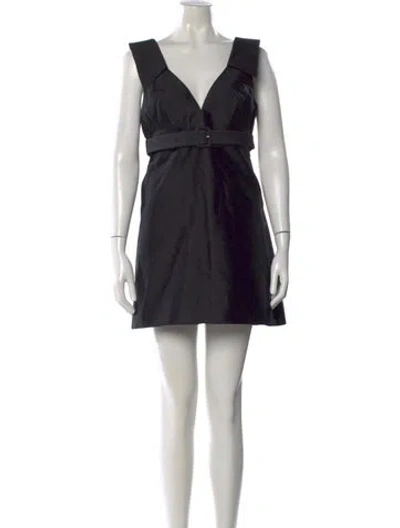Pre-owned Shushu-tong Wool Mini Dress In Black