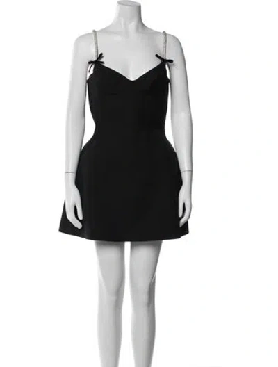 Pre-owned Shushu-tong Wool Mini Dress In Black