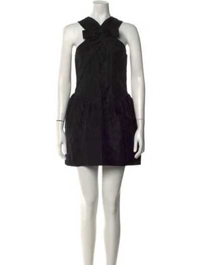 Pre-owned Shushu-tong Wool Mini Dress In Black
