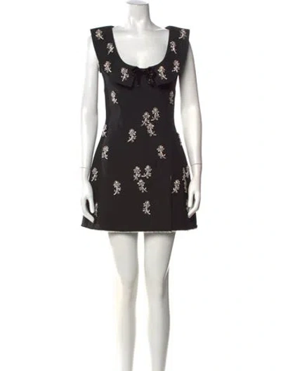 Pre-owned Shushu-tong Wool Mini Dress In Black