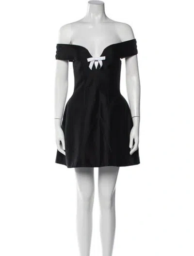 Pre-owned Shushu-tong Wool Mini Dress In Black