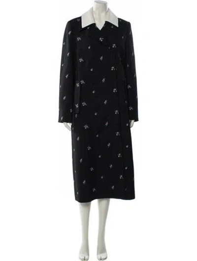 Pre-owned Shushu-tong Wool Polka Dot Print Jacket In Black