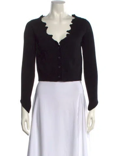 Pre-owned Shushu-tong Wool Scoop Neck Sweater In Black