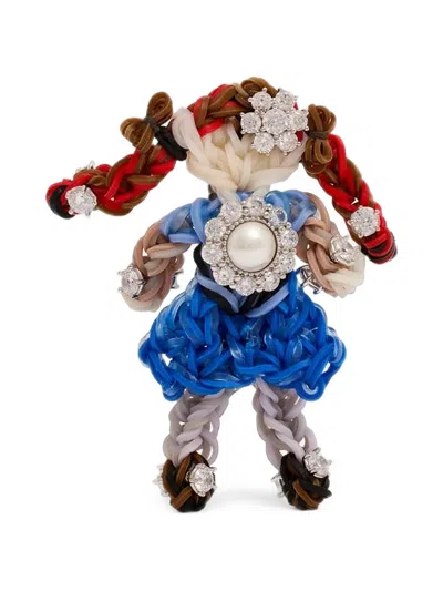 Shushu-tong Woven Girl-motif Brooch In Multi