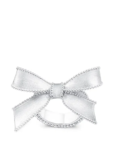 Shushu-tong X Yvmin Bow-motif Silver Ring In Metallic