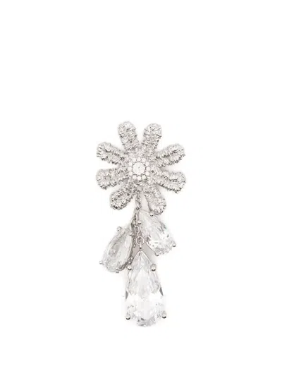 Shushu-tong X Yvmin Flower-motif Drop Earrings In Metallic