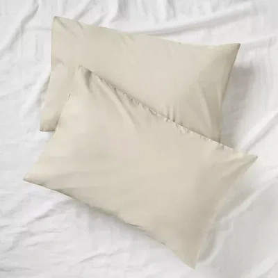 Shuteye Supply Fresh Repel Stain Release Percale Pillowcase Set In Sand