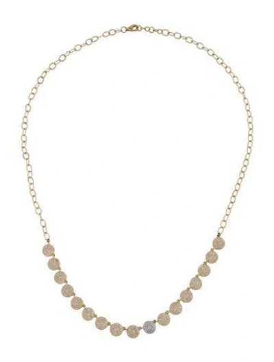 Pre-owned Shy Creation 14k 1.93ctw Diamond Disc Collar Necklace, 19" In Multi