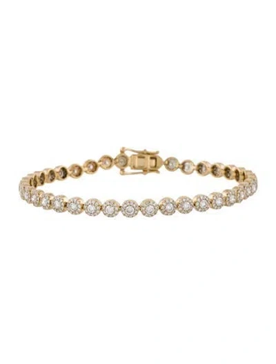 Pre-owned Shy Creation 14k 3.03ctw Diamond Link Bracelet, 6.75" In Multi