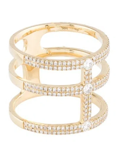 Pre-owned Shy Creation 14k Diamond Band Ring In Multi