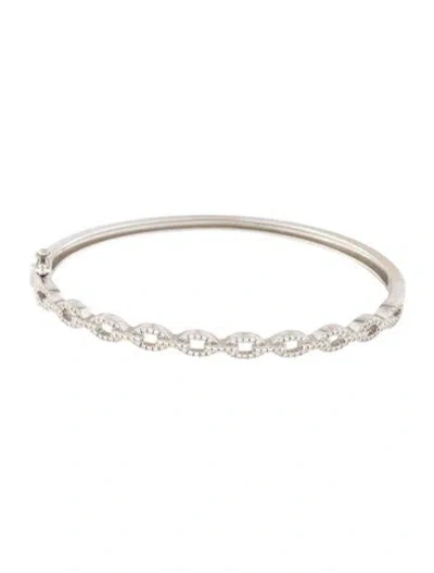 Pre-owned Shy Creation 14k Diamond Bangle, 6" In Multi