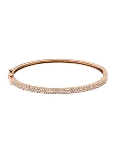 Pre-owned Shy Creation 14k Diamond Bangle, 6" In Multicolor