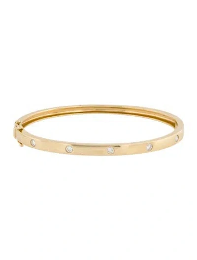 Pre-owned Shy Creation 14k Diamond Bangle Bracelet In Multi