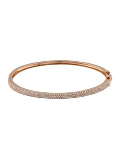 Pre-owned Shy Creation 14k Diamond Bracelet Bangle, 6" In Multi