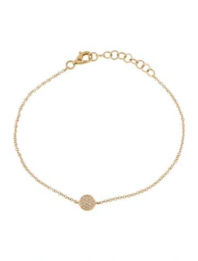 Pre-owned Shy Creation 14k Diamond Circle Bracelet, 6.75" In Multi